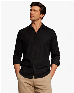 2431 - Camisa Lino Con Spandex Y Cuello Italiano